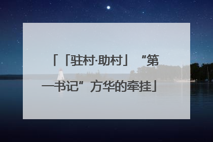 「驻村·助村」“第一书记”方华的牵挂