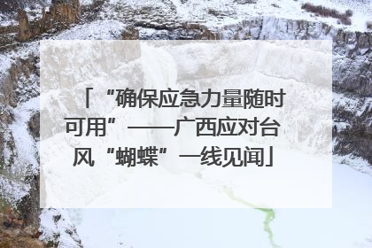 “确保应急力量随时可用”——广西应对台风“蝴蝶”一线见闻