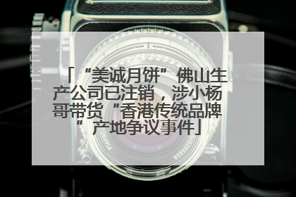 “美诚月饼”佛山生产公司已注销，涉小杨哥带货“香港传统品牌”产地争议事件
