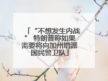 “不想发生内战” 特朗普称如果需要将向加州增派国民警卫队
