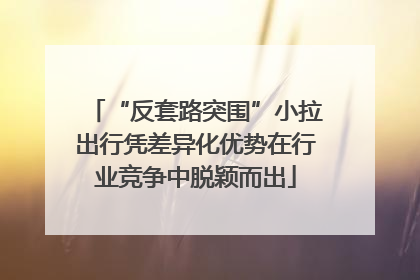 “反套路突围”小拉出行凭差异化优势在行业竞争中脱颖而出