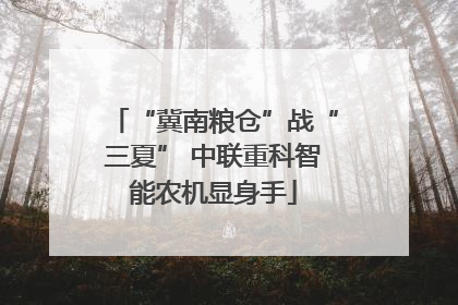 “冀南粮仓”战“三夏” 中联重科智能农机显身手