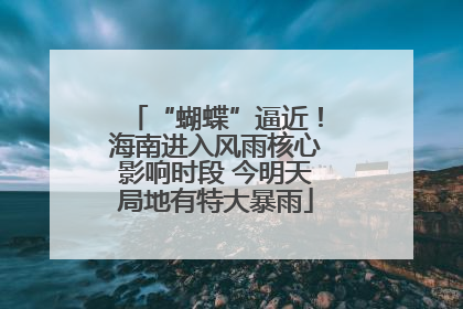 “蝴蝶”逼近！海南进入风雨核心影响时段 今明天局地有特大暴雨