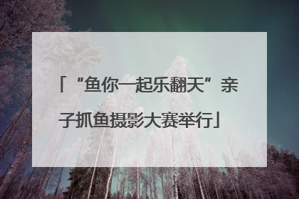 “鱼你一起乐翻天”亲子抓鱼摄影大赛举行