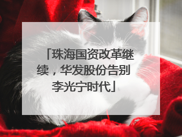 珠海国资改革继续，华发股份告别李光宁时代