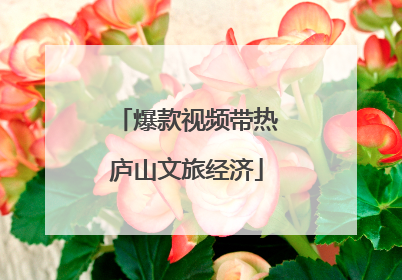 爆款视频带热庐山文旅经济