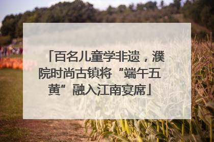 百名儿童学非遗，濮院时尚古镇将“端午五黄”融入江南宴席