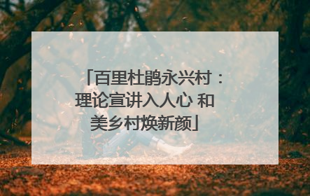 百里杜鹃永兴村：理论宣讲入人心 和美乡村焕新颜