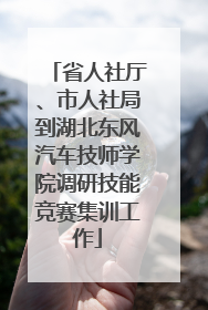 省人社厅、市人社局到湖北东风汽车技师学院调研技能竞赛集训工作