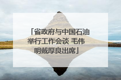 省政府与中国石油举行工作会谈 毛伟明戴厚良出席