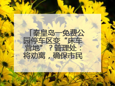 秦皇岛一免费公园停车区变“床车营地”？管理处：将劝离，确保市民正常游园