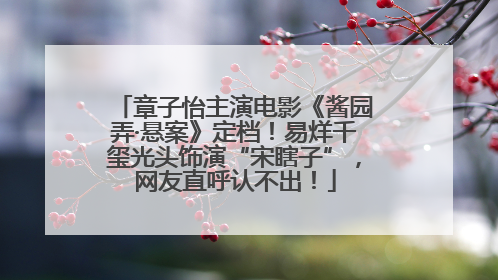 章子怡主演电影《酱园弄·悬案》定档！易烊千玺光头饰演“宋瞎子”，网友直呼认不出！