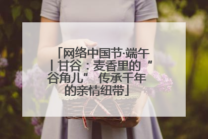 网络中国节·端午丨甘谷：麦香里的“谷角儿” 传承千年的亲情纽带