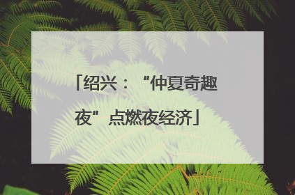 绍兴：“仲夏奇趣夜”点燃夜经济