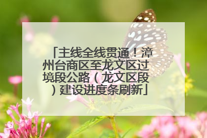 主线全线贯通！漳州台商区至龙文区过境段公路（龙文区段）建设进度条刷新