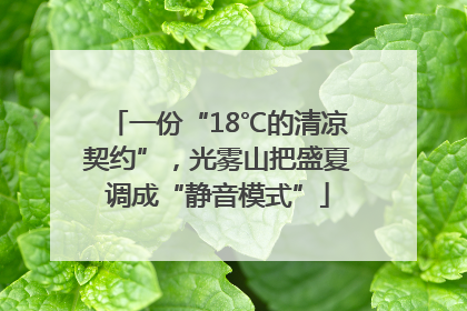 一份“18℃的清凉契约”，光雾山把盛夏调成“静音模式”