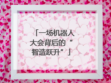 一场机器人大会背后的“智造跃升”