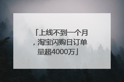 上线不到一个月，淘宝闪购日订单量超4000万
