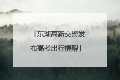 东湖高新交警发布高考出行提醒