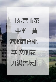 东营市第一中学：黄河潮涌育桃李 文明花开满杏坛