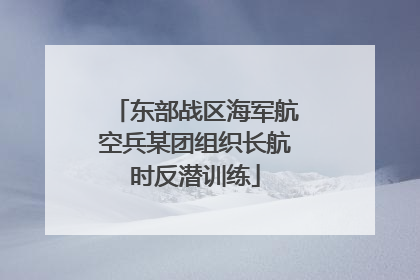 东部战区海军航空兵某团组织长航时反潜训练