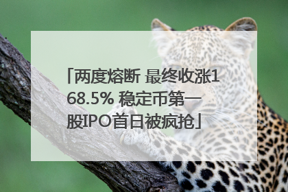 两度熔断 最终收涨168.5% 稳定币第一股IPO首日被疯抢