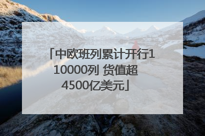 中欧班列累计开行110000列 货值超4500亿美元
