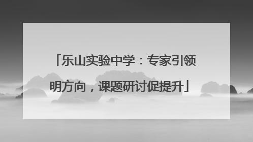 乐山实验中学：专家引领明方向，课题研讨促提升