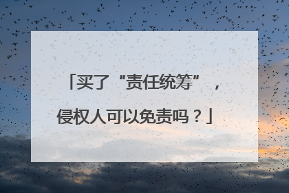 买了“责任统筹”，侵权人可以免责吗？