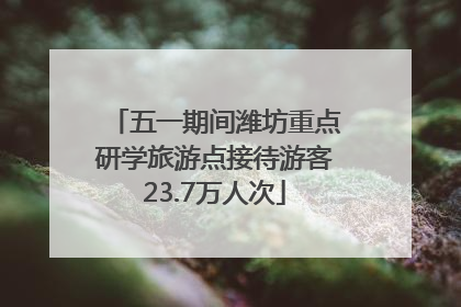 五一期间潍坊重点研学旅游点接待游客23.7万人次