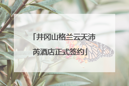 井冈山格兰云天沛芮酒店正式签约