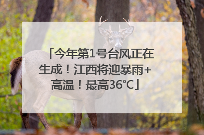 今年第1号台风正在生成！江西将迎暴雨+高温！最高36℃
