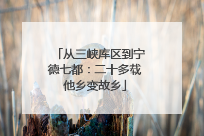 从三峡库区到宁德七都：二十多载他乡变故乡