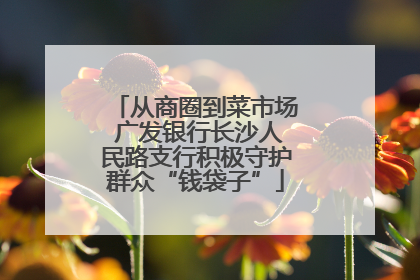 从商圈到菜市场 广发银行长沙人民路支行积极守护群众“钱袋子”