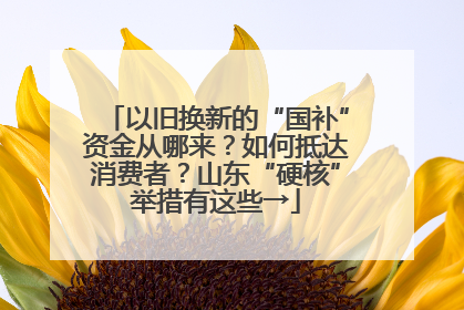 以旧换新的“国补”资金从哪来？如何抵达消费者？山东“硬核”举措有这些→