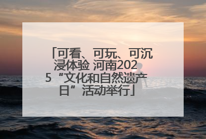 可看、可玩、可沉浸体验 河南2025“文化和自然遗产日”活动举行