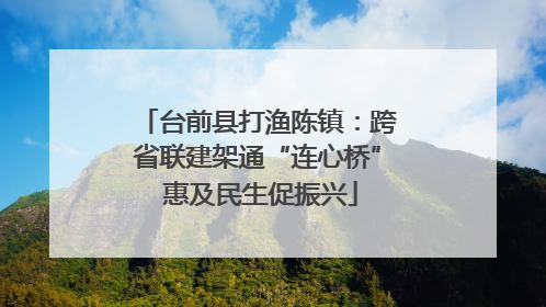 台前县打渔陈镇：跨省联建架通“连心桥” 惠及民生促振兴
