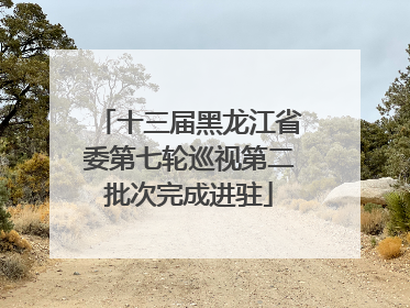 十三届黑龙江省委第七轮巡视第二批次完成进驻