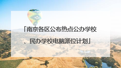 南京各区公布热点公办学校、民办学校电脑派位计划