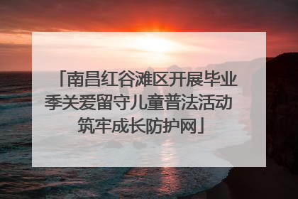 南昌红谷滩区开展毕业季关爱留守儿童普法活动 筑牢成长防护网