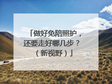做好免陪照护，还要走好哪几步？（新视野）