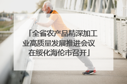 全省农产品精深加工业高质量发展推进会议在绥化海伦市召开