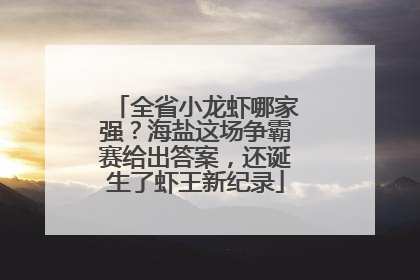 全省小龙虾哪家强？海盐这场争霸赛给出答案，还诞生了虾王新纪录