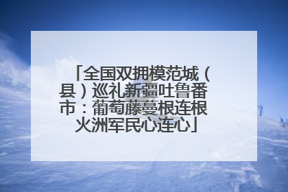全国双拥模范城（县）巡礼新疆吐鲁番市：葡萄藤蔓根连根 火洲军民心连心