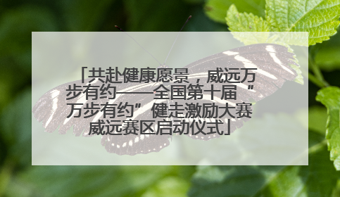共赴健康愿景，威远万步有约——全国第十届“万步有约”健走激励大赛威远赛区启动仪式