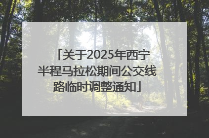 关于2025年西宁半程马拉松期间公交线路临时调整通知
