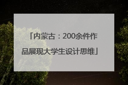 内蒙古：200余件作品展现大学生设计思维