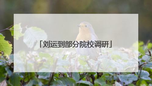 刘运到部分院校调研