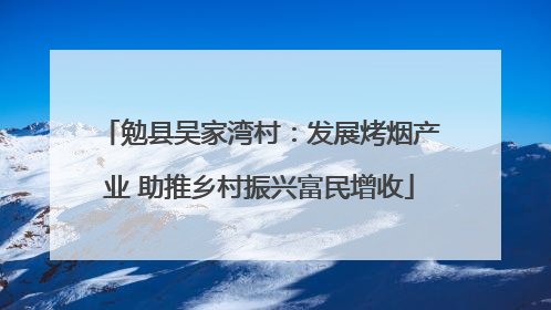勉县吴家湾村：发展烤烟产业 助推乡村振兴富民增收