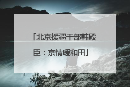 北京援疆干部韩殿臣：京情暖和田